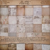 Tim Holtz Idea-Ology Paper Stash/ Pad French Industrial 12"X12" 30,5x30,5 cm 36T