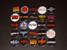 Rock Band Logo Buttons /  Pins 25