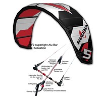 F2 RODEO 2015 ~ 9 QM FREESTYLE WAVE NEW SCHOOL KITE INKLUSIVE 5 LEINER BAR + BAg