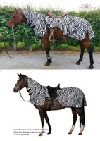 Horse Guard Zebra Fliegen-Ausreitdecke 2teilig Halsteil - auch f. Westernsattel 