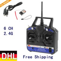Original Flysky FS-T6 2.4GHz 6CH Modus 2 Sender W/Empfänger R6-B Für RC