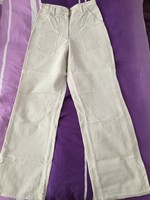 Damen Cordhose Hose Natur Gr. 38 Breit Geschnitten Kordhose