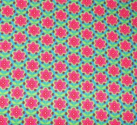 Stoffrest : Jersey " Retro Blümchen " ( 105 X 47 cm )