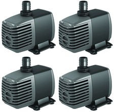 (4) Hydrofarm Active Aqua 400 Gph Submersible Hydroponics Aquarium Water Pumps