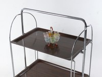 SIXTIES DESIGNKLASSIKER DINETT DARK NUTWOOD NUSSBAUM SERVIERWAGEN TEEWAGEN 60er 