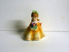 Vintage Lefton China Kw 7227 February Girl Figurine w/Label Excellent Free Ship