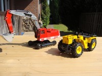 Siku Baufahrzeug Konvolut - Raupenbagger/Traktor - FÜR BASTLER !