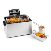 Klarstein Fritteuse 5L Friteuse Frittöse 1,5KG 3000W TIMER Edelstahl Neu IMBISS