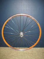 Hinterrad 28" orange, gebraucht