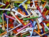 500 Holztees 5,4 cm bunt - Tees - Hartholztees