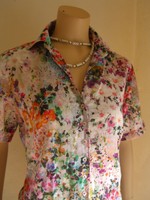  Eterna * super schöne Sommer Bluse, Hemd Gr. 42 Blumen Muster Neuw.