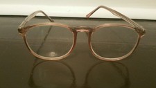 Vtg. Revue Frame Oversize Big plastic Eyeglasses Pink/Clear