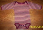 New Red, Blue, Green, Orange Long Sleeve Baby Body 100% organic cotton 24Months