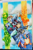 "WHAT THE ? IS THAT NOW" PAINTED ORIGINAL FANTASY ART BY BARRY BLAIR-11" BY 17"