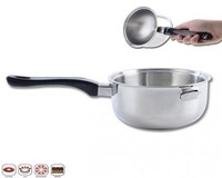 SIMMERTOPF INDUKTION 1L Edelstahl MILCHTOPF WASSERBADKOCHER Wasserbadtopf