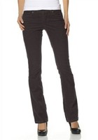 Hüft-Bootcut-Cordhose grau Kurz-Gr. 21 (42) "Laura Scott"  NEU