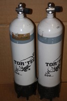2 leere Tor Tec Tauchflaschen 