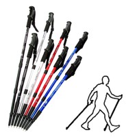 Nordic Walking Teleskop Stöcke Anti Schock Trekking Wander Aluminium