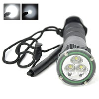 2016 Diving 3x XM-L2 7000Lm LED Taschenlampe Handlampe 18650/26650 Fackel+Gurt