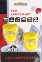 BAMBINI-Licht-Set "SILIKON--GELB" LED 1x rot + 1x weiß(Freizeitbeleuchtung