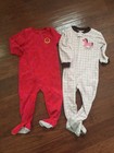 Carter's 2t baby toddler girl lot footed pajamas zipper fleece super comfy lot 