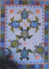~ NEW QUILT PATTERN ~ PAPER PIECED AND APPLIQUE ~ DANCING TURTLES ~ 40"X56" ~