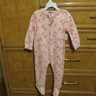 Toddler girls Juicy Couture pajamas feetie sleepwear pink bows 24M NWT $42.00