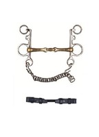 Sparset Pelham doppelt gebrochen, Argentan inkl. Pelhamriemen, versch. Größen