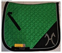 Dressur Schabracke , Neu , Warmblut , Grün/Schwarz, beidseitig Strass , Hannover
