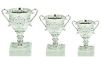 Pokalserie | 3 Pokale silber inklusive 25mm Sportemblem und Gravur