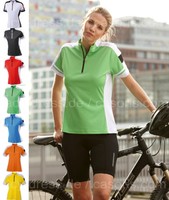 Damen Radsport Trikot T-Shirt Gr.S,M,L,XL,XXL in 7 Farben Polyester JN451
