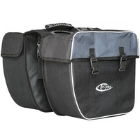 Doppel Gepäckträger Tasche Double für Fahrrad Fahrradtasche Gepäcktasche schwarz