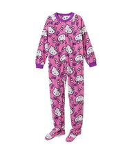 HELLO KITTY Girls Winter Warm Fleece Footed Sleeper Pajamas Girls Size 4 NWT