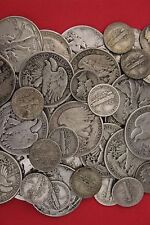 Make Offer 2 Standard Ounces Silver Mercury Dimes Walking Liberty Half Dollars