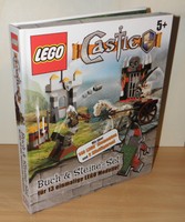 Lego Castle BUCH- und STEINE-BOX | Über 140 Lego-Elemente + 2 Minifiguren | NEU