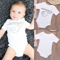 Newborn Infant Baby Boy Girls Cotton Bodysuit Romper Jumpsuit Clothes Outfits NE