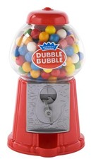New Classic Red Bubble Gum Machine Bank 50 Gumball Included 8.5 Inch Tall