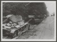 Durch Waffen-SS XX zerstörter russischer Panzer Russland Ostfront