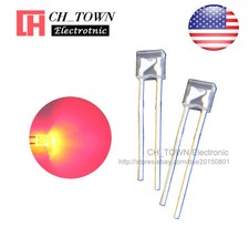 100pcs 2x3x4mm Water Clear Red Light Rectangle Rectangular Square LED Diodes