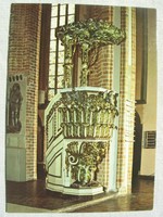 AK Berlin-Spandau, St. Nikolai, Barock-Kanzel, 1700,  14,7x10,5 cm