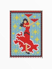 Flamenco Dancer~Beaded Banner Pattern