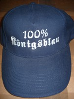 Basecap 100 % Königsblau Schalke Blau Fussball Fanartikel