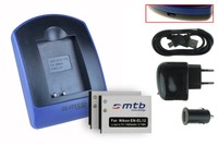 2 Akkus + USB-Ladegerät EN-EL12 für Nikon Coolpix S620, S630, S640, S710, S800c