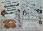 Aunt Jemima Old Time Buckwheat Pancake Breakfast Menu 1940s ORIGINAL PRINT AD