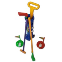 King Sports Kinder Minigolf Club Golf Spiel Golfschläger Trolley und 4 Bälle Neu