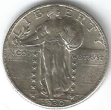 Coin. 1930 Standing Liberty Full Head Quarter Dollar 25c Lot 26