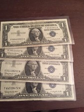 4-1957A B B B $1 Silver Certificate Notes