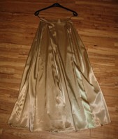 Maxi-Gothic-Rock Korsett-Rock in Goldenem Satin Laughing Vampire Neu! Gr. S