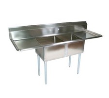 John Boos E2S8-1620-12T18 Two (2) Compartment Sink (2) 16"W x 20" x 12" bowls.