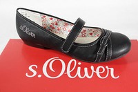 s.Oliver Ballerina Slipper schwarz Lederinnensohle NEU!!